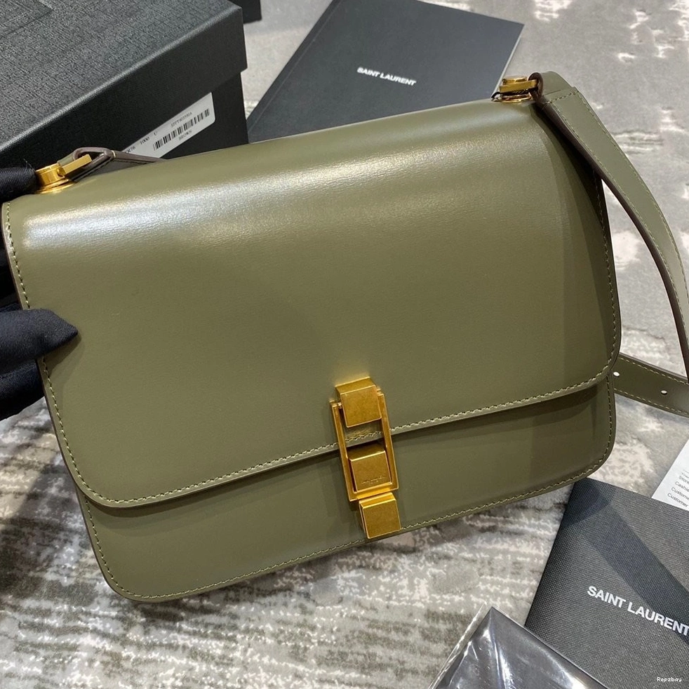 Rep ladies REP LEATHER YSL CARRE SMOOTH SATCHEL IN LOULOU 0805